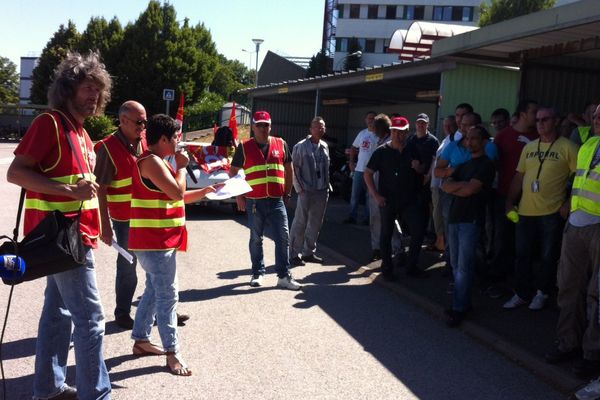 Manifestation à Belchamp à l'appel de FO et de la CGT