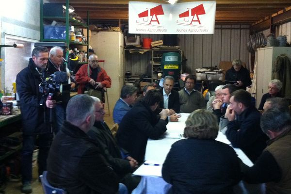 Réunion de crise organisée par les Jeunes Agriculteurs de l'Indre