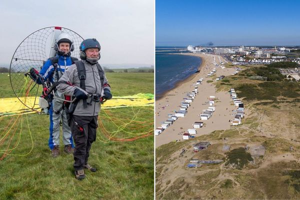 Fabien et Michel Marc tente de traverser la manche en paramoteur