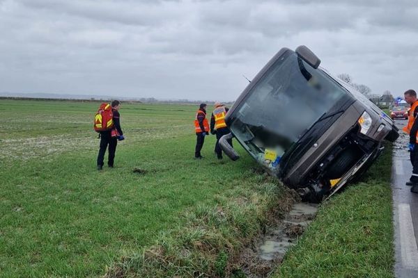 L'accident n'a fait que deux blessés légers.