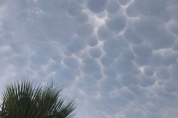 Nuages "mammatus" - fin d'après-midi en bord de Méditerranée - août 2024