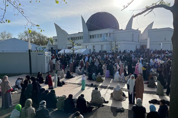 Grande prière de l'Aid el-fitr, le 10 avril 2024 à la grande mosquée de Strasbourg