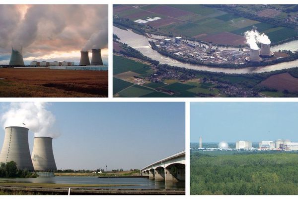 Centrales nucléaires de Dampierre-en-Burly (Loiret), Saint-Laurent-des-Eaux (Loir-et-Cher), Belleville-sur-Loire (Cher), Chinon (Indre-et-Loire) 