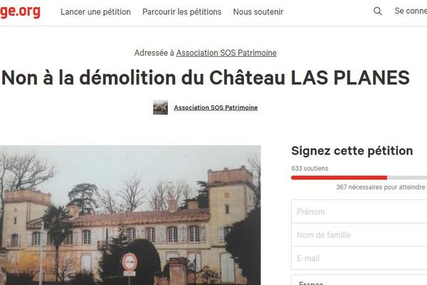 En 4 mois, la pétition a réuni un peu plus de 600 signatures. L'association SOS Patrimoine en attend 2000.