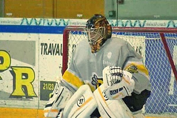 Fabrice Lhenry, l'un des deux portiers du Rouen Hockey Elite