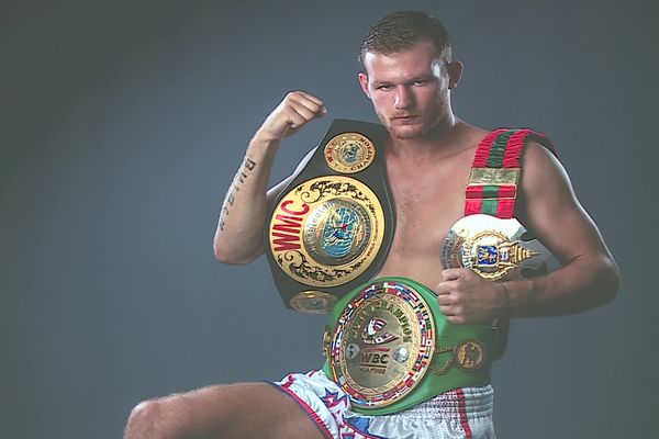 Le champion de boxe thaï Jimmy Vienot.