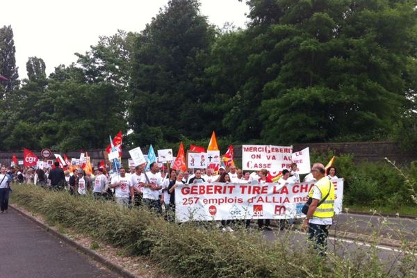 La manifestation du 2 juillet à Digoin, en soutien aux salariés d'Allia