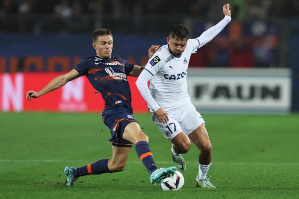 Arnaud Souquet lors du match face à l'Olympique de Marseille au Stade de la Mosson à Montpellier le 2 janvier 2023.