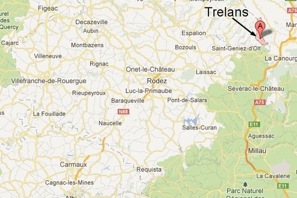 Trelans se situe juste à la frontière entre la Lozère et l'Aveyron