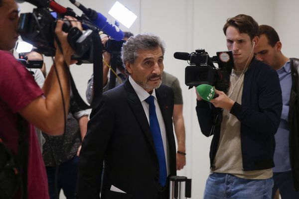 Paris - Mohed Altrad, président du Montpellier Hérault Rugby devant le tribunal pour suspicion de corruption et trafic d'influence - septembre 2022.