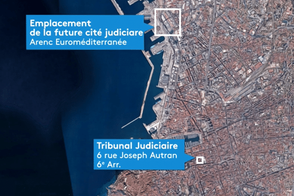 Emplacement de la future cité judiciaire de Marseille, le 21 novembre 2023