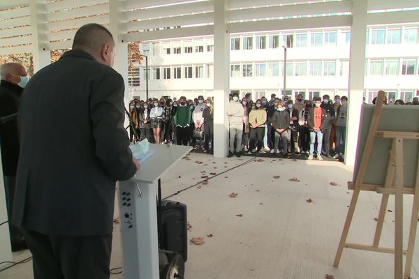 L'hommage à Samuel Paty au lycée Pierre Aragon de Muret (31).