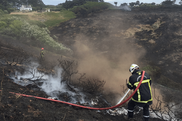 Incendie à Belle Ile juillet 2017