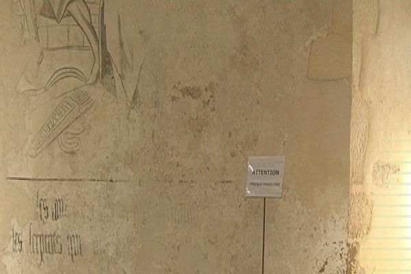 Les infiltrations ont partiellement endommagé la salle des fresques du musée