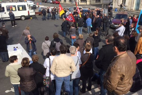 Manifestation des agents territoriaux ce matin à Niort