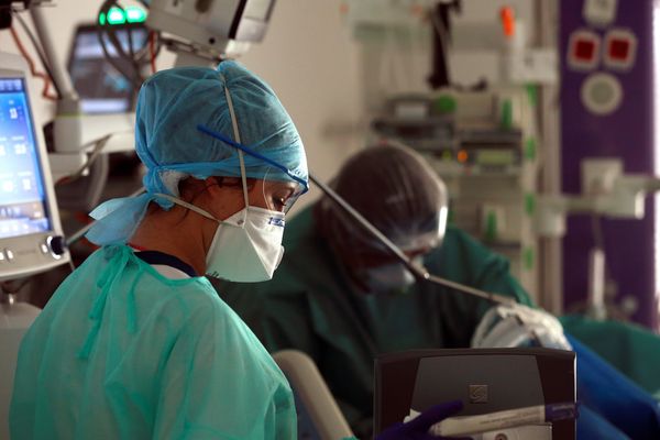 À l'hôpital Nord Franche-Comté à Trévenans (Territoire de Belfort), le 22 mai 2020.