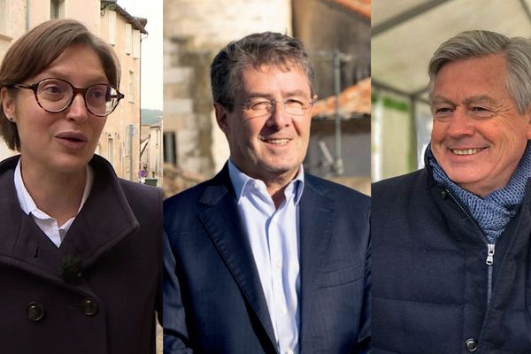 Les trois candidats probables du second tour à Périgueux. 