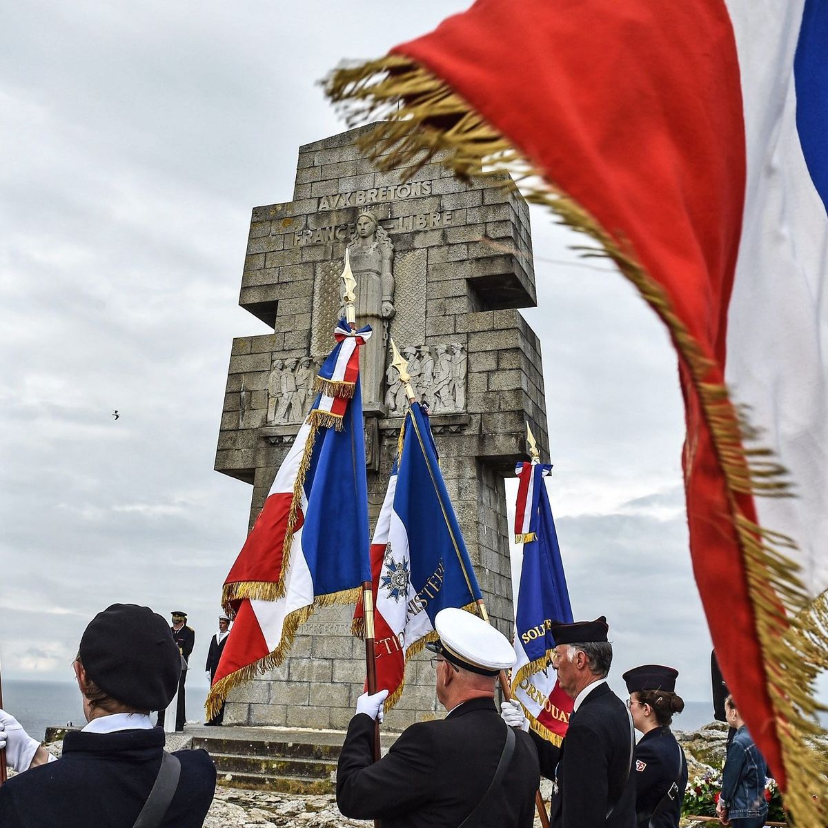 Drapeau-pavillon France Libre - Croix de Lorraine