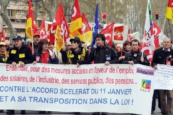 Près de 3000 personnes mobilisées à Toulouse contre la loi sur l'emploi.