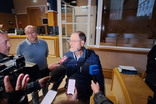 Bernard Pallot réagit à la suite de la décision des jurés, à la cour d'assise de Troyes.