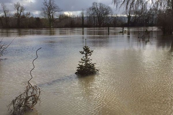 La Seine à Saint-Pierre du Vauvray (Eure) le 26 janvier 2018.