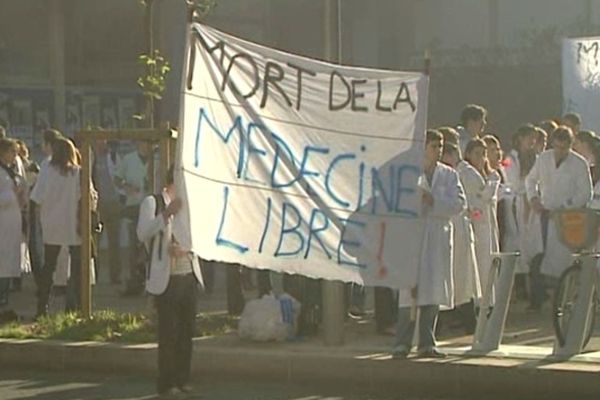 Montpellier - manifestation des internes en médecine - 20 novembre 2012.