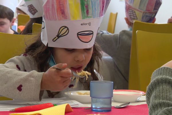 Une cinquantaine d'enfants a participé à un test culinaire à la cantine. Les plats plébiscités seront servis à 11 millions d'enfants en France.