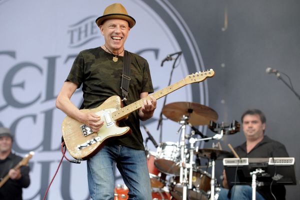 Jimmy O'Neill lors des 23ème Vieilles Charrues à Carhaix le 18 juillet 2014 avec Le Celtic Social Club