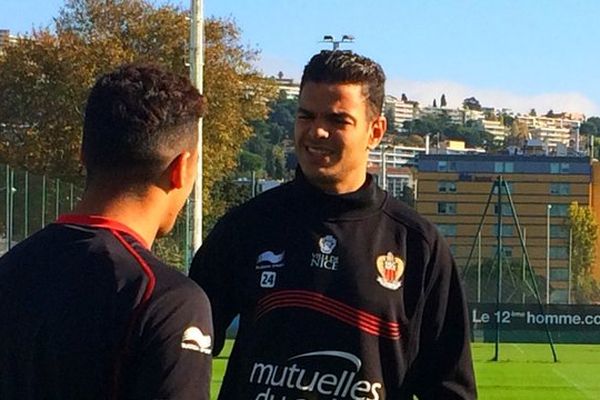 Hatem Ben Arfa à l'entrainement au lendemain de l'annonce de sa sélection