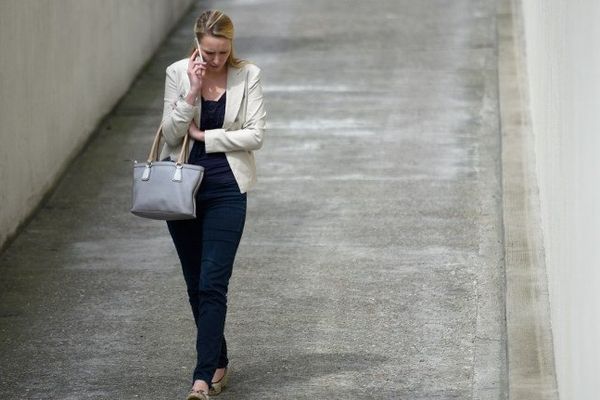 Marion Maréchal-Le Pen ce vendredi à Nanterre, près du siège du FN.