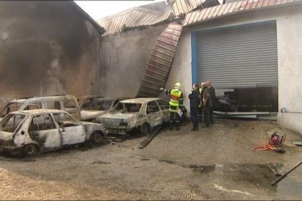 Incendie d'un bâtiment industriel à Héricourt (Haute-Saône)