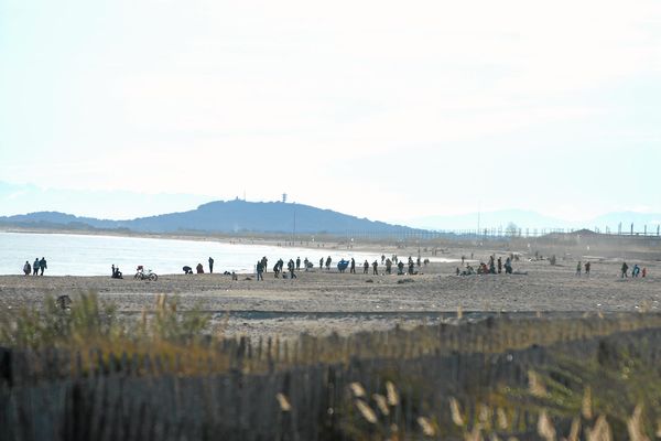 Illustration journée particulièrement douce sur les plages françaises de la Méditerranée en plein hiver