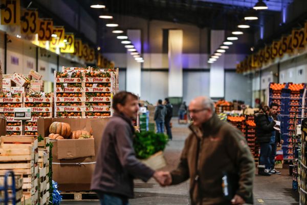 Le marché de Bordeaux-Brienne en 2014.