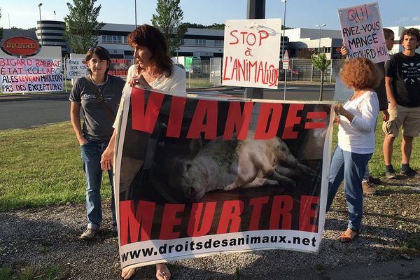 Devant l'abattoir de Castres