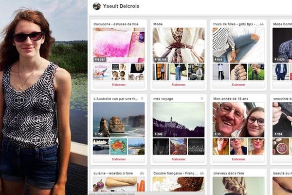 Yseult Delcroix et son profil Pinterest.