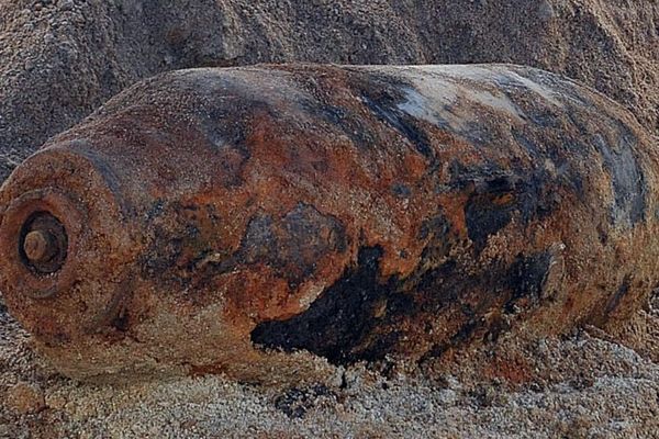 (Illustration). Une bombe américaine de 500 kg a été mise à jour sur la chantier d'extension du camping d'Equihen-Plage.