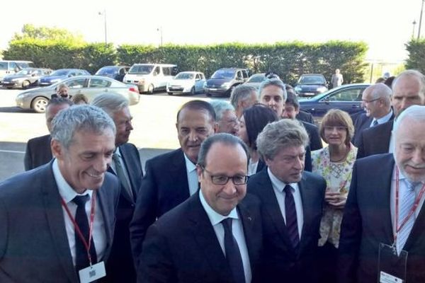 L'arrivée de François Hollande à Montpellier