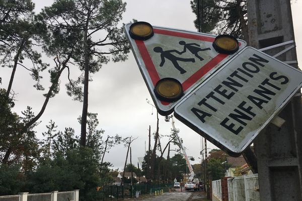 L'école Paul-Frot de Saint-Brévin-les-Pins, touchée par la mini-tornade du 12 novembre 2018