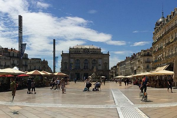 Place de la Comédie à Montpellier - archives