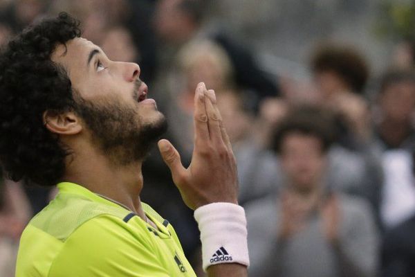 Laurent Lokoli au tournoi de Roland-Garros, en 2014.