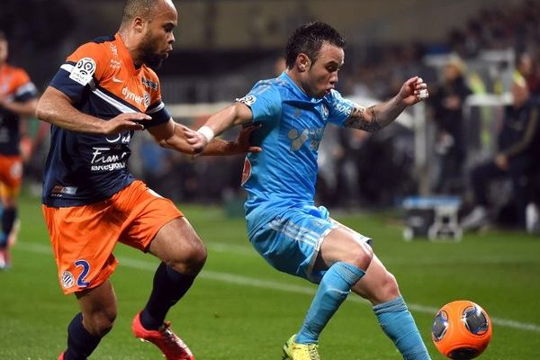 Mathieu Valbuena lors du match contre Montpellier, le 11 avril. 