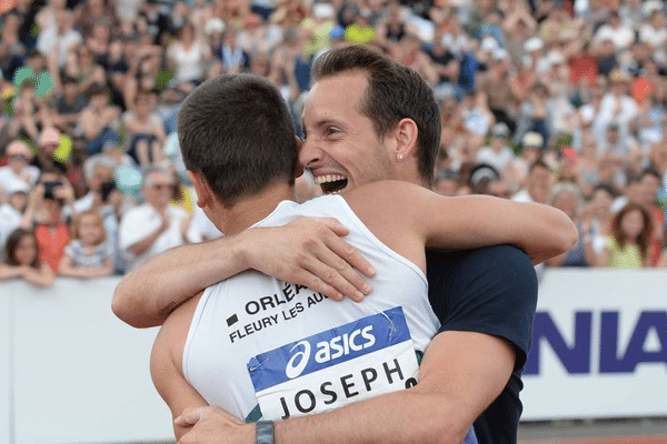 Stanley Joseph et Renaud Lavillenie, champion olympique en titre de saut à la perche