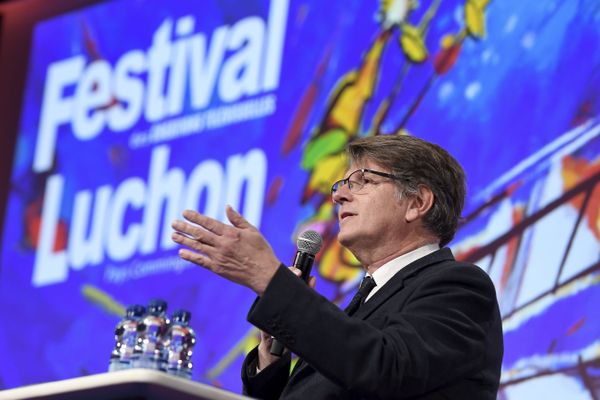 Christian Cappe, directeur du festival de Luchon et président de l'Union francophone, lors de la cérémonie d'ouverture de l'édition 2020.