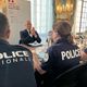 Le préfet Hugues Moutouh, entouré des chefs de services de police, gendarmerie et douanes, ce vendredi à Nice