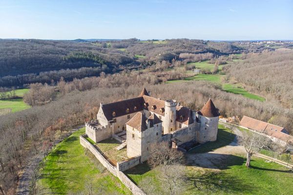 Le château de Pechrigal, situé sur la commune de Saint-Clair, près de Gourdon