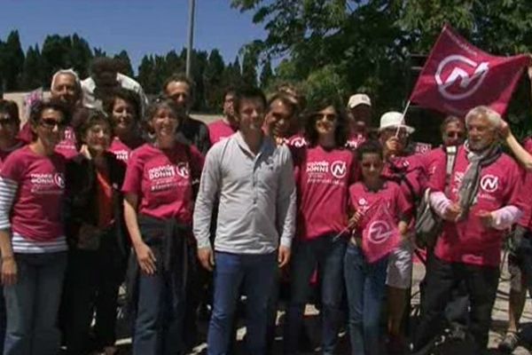 Les militants de Nouvelle Donne à Marseillette dans l'Aude 18/05/2014