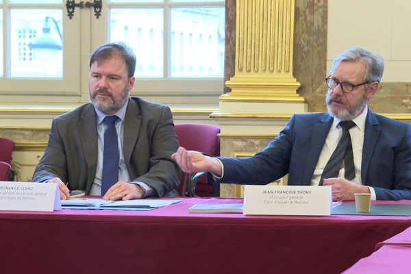 Jean-François Thony, Procureur de la République près de la Cour d'Appel de Rennes, lors du point presse sur les violences conjugales.