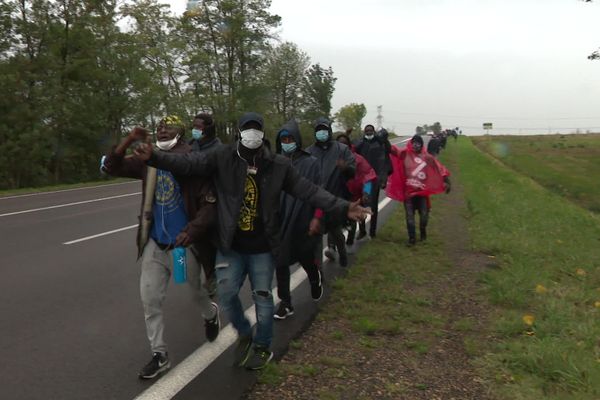 Les marcheurs étaient en Saône-et-Loire mardi 6 octobre.