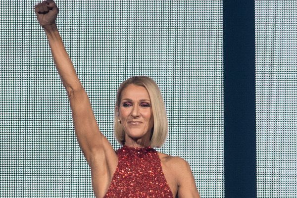 La chanteuse canadienne Céline Dion au départ de sa tournée mondiale  "Courage" à Québec, au mois de septembre 2019