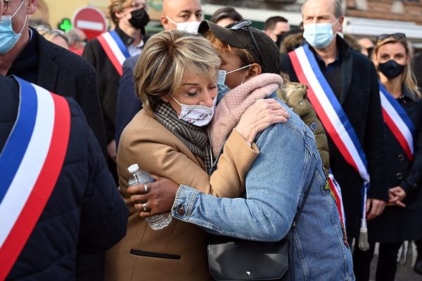 La manifestation de soutien à la maire de Montauban condamnée, le 13 février 2021.